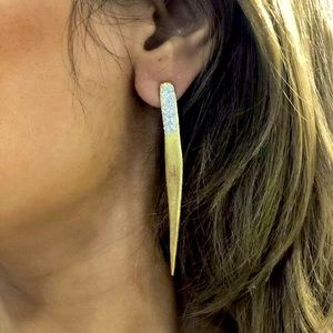 Rivka Friedman 18K Simulated Diamond Earrings